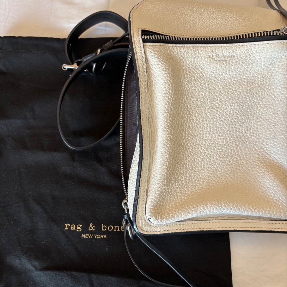 Rag & Bone Elliot Cream/Off White And Black Cross… - image 6